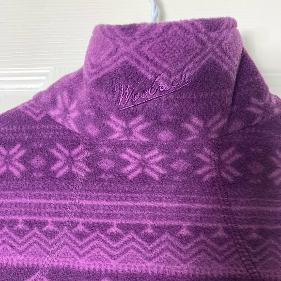 Woolrich | Eggplant Purple Fleece Full Zip Nordic Vest - Small - Picture 5 of 7